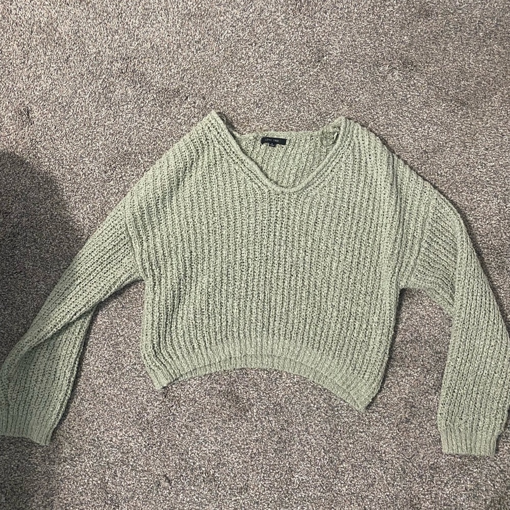 Love Tree S green knitted sweater